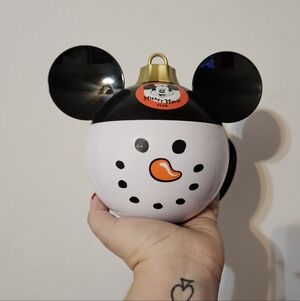 Disney Parks Mickey Snowman Ornament Cup